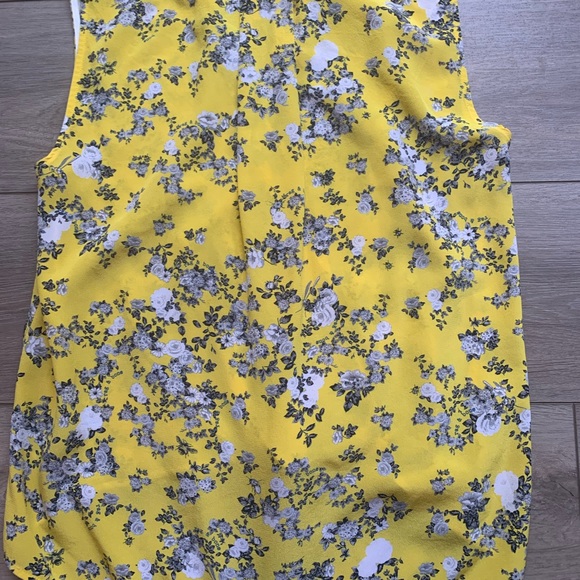 Rag and Bone Yellow Floral Silk Blouse - Picture 3 of 4